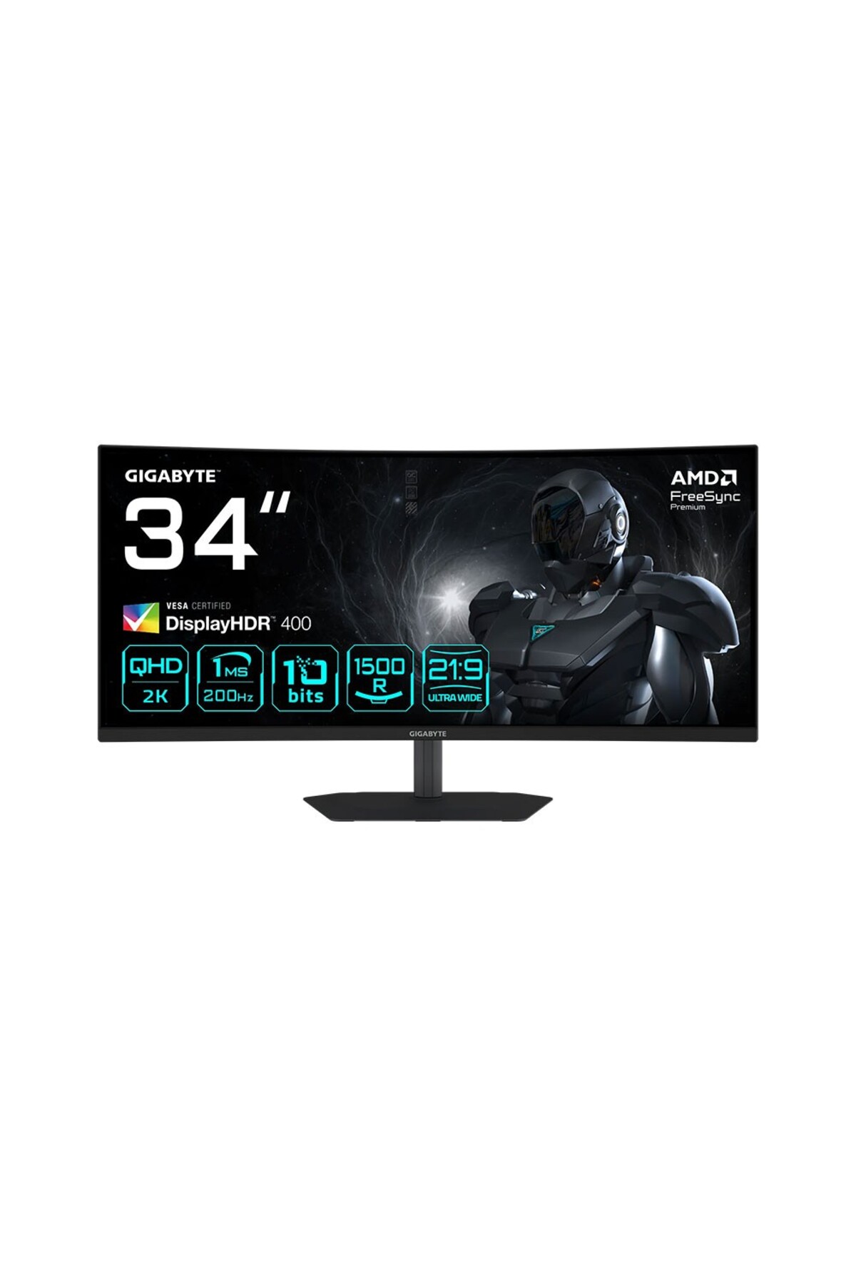 Gigabyte G34WQC2 34″ 200Hz 1ms WQHD Curved VA 1500R Gaming (Oyuncu