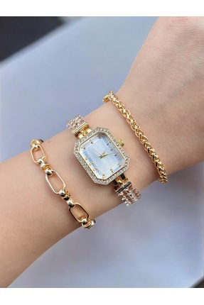 CLUPPOLOON ZİRKON TAŞLI KADIN KOL SAATİ SETİ