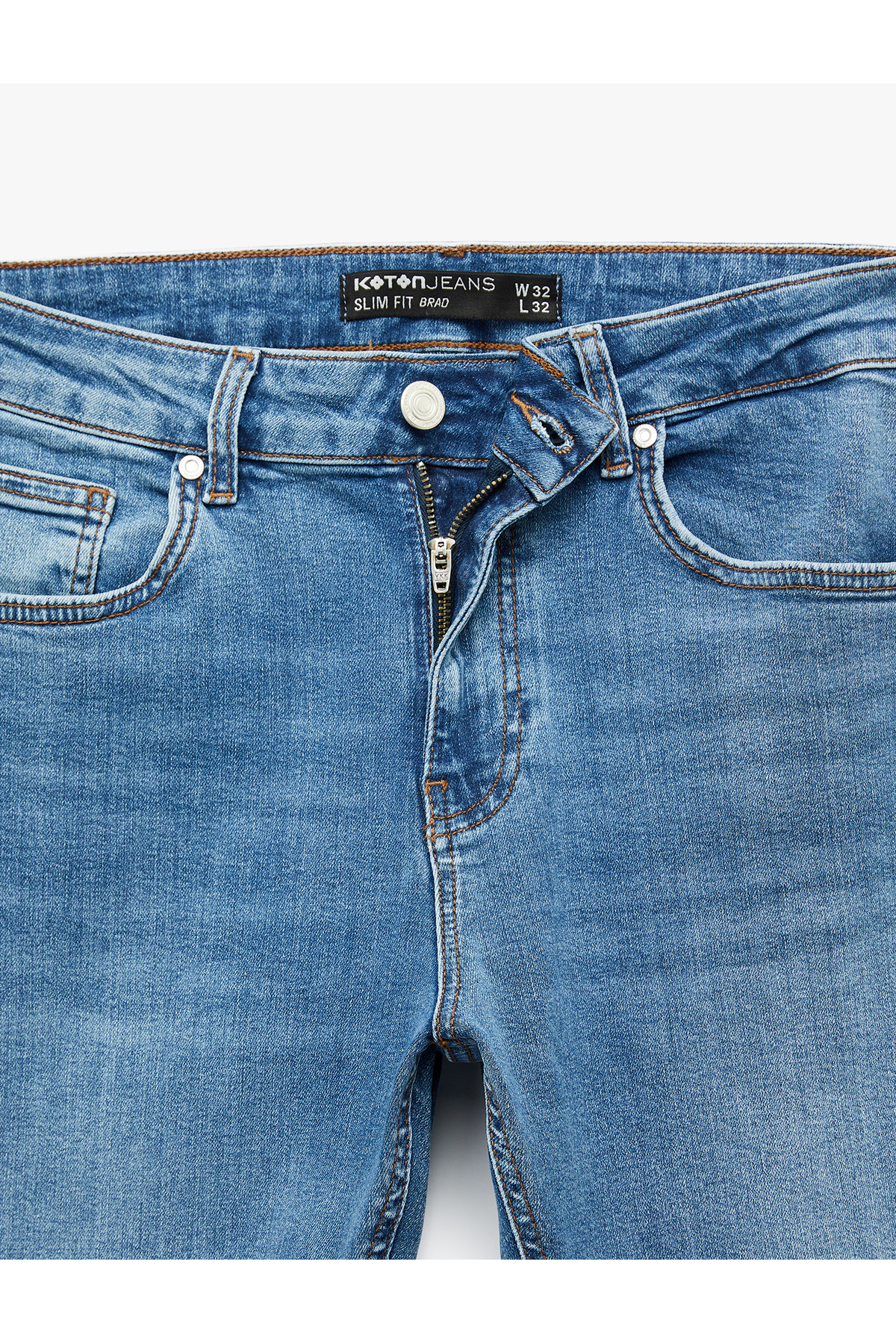 Koton Düğmeli Cep Detaylı Normal Bel Slim Fit Jean Pantolon - Brad Jean görsel 7