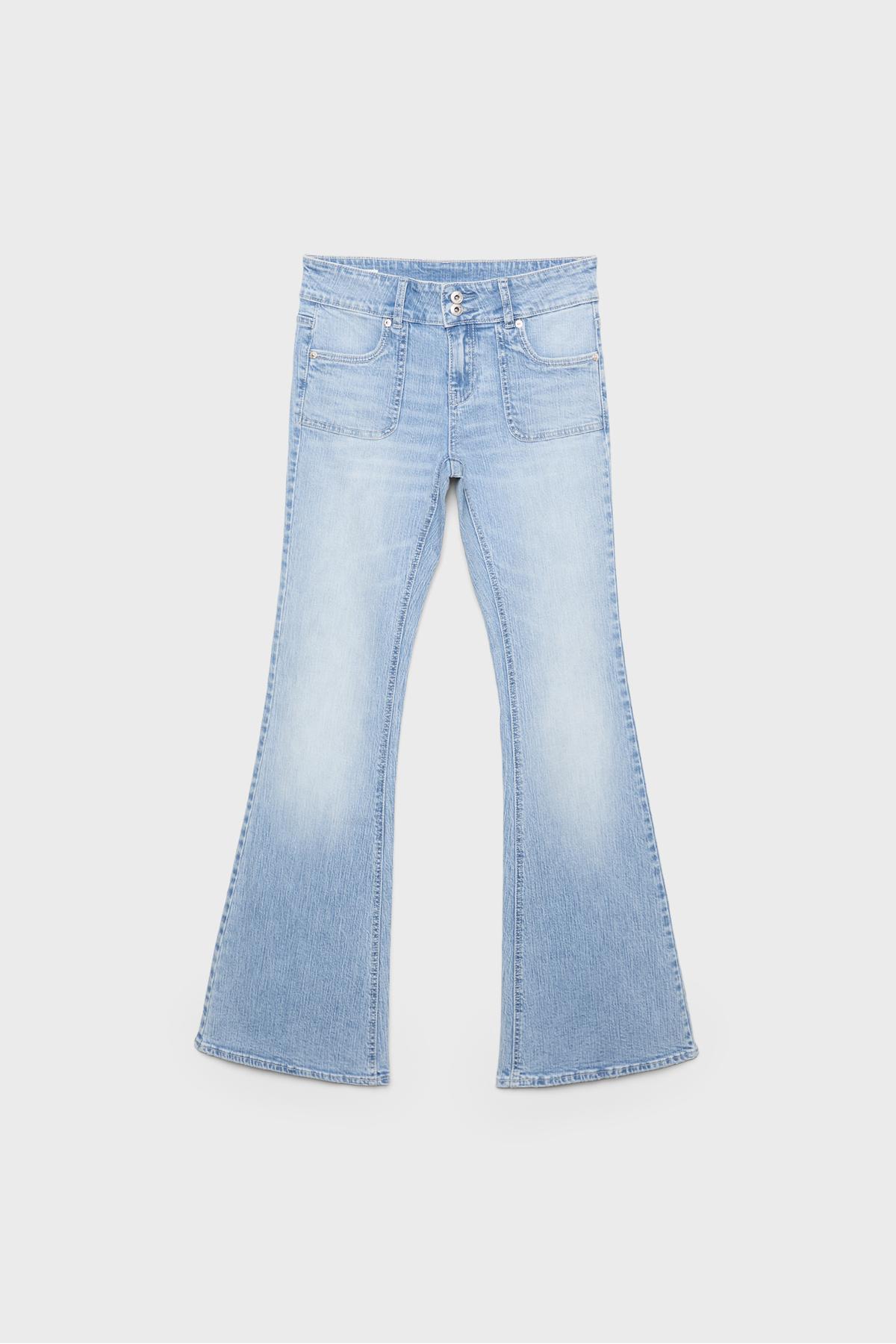 Stradivarius  Düşük bel dikişli cepli jean - Görsel 5