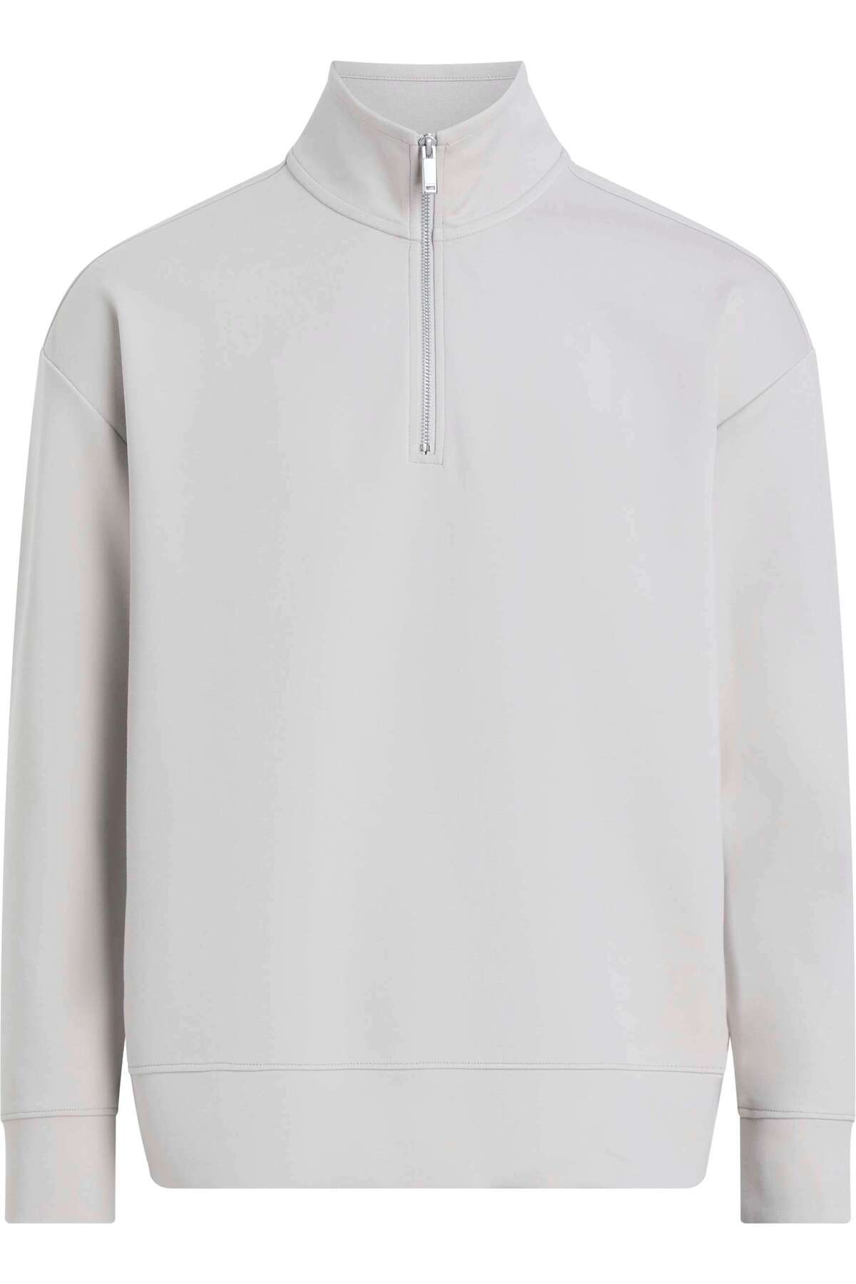 کلوین کلاین سویشرت مردانه کرم رنگ PBQ مدل TECH INTERLOCK Q-ZIP