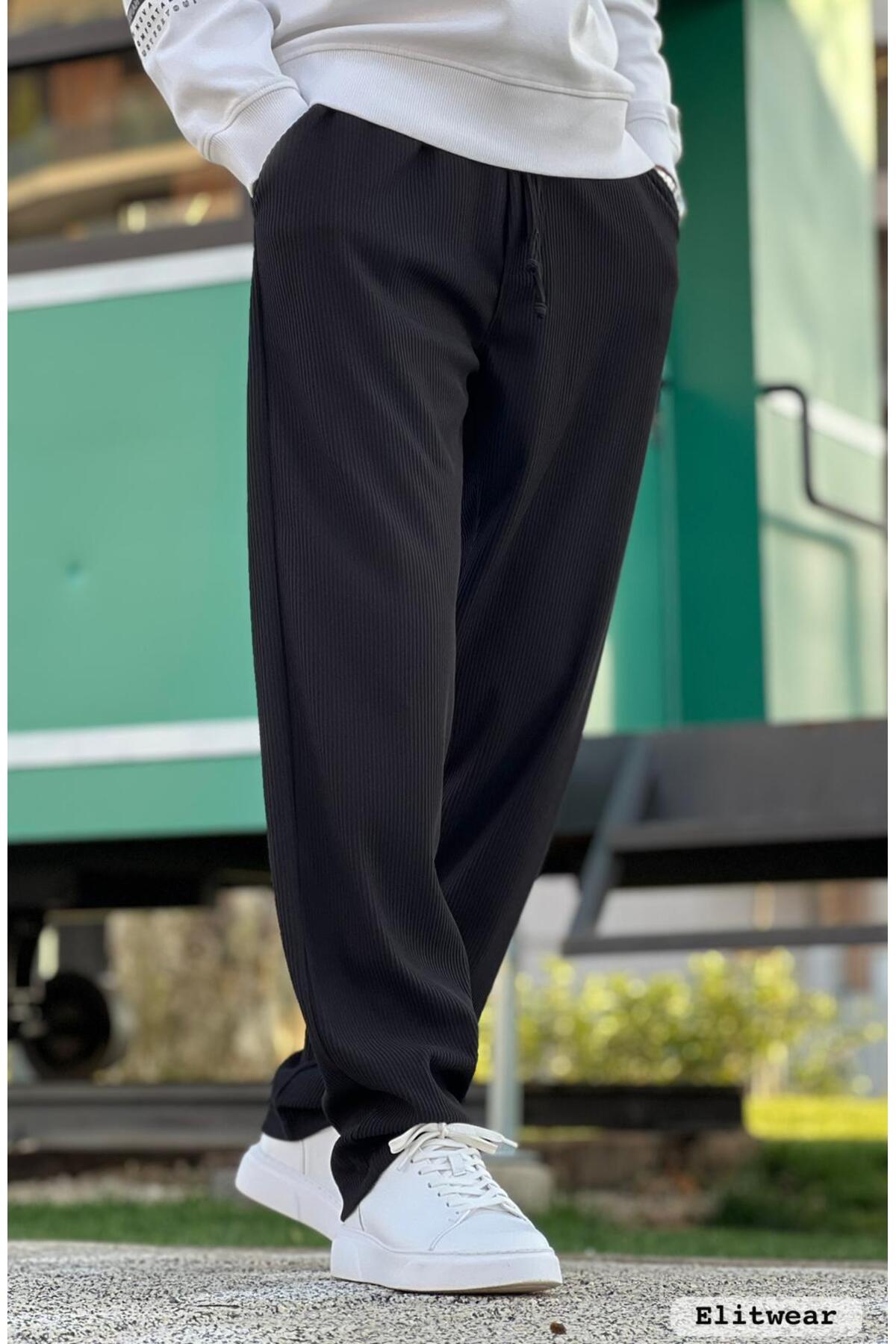 ElitWear  Erkek Baggy Fit Rahat Kalıp Relaxed Jogger Pantolon - Görsel 2