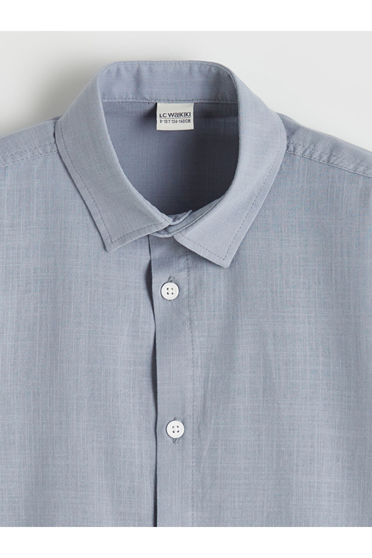 LC Waikiki LCW Kids Indigo Uzun Kollu Erkek Çocuk Poplin Gömlek fotoğrafı 2 (önizleme)