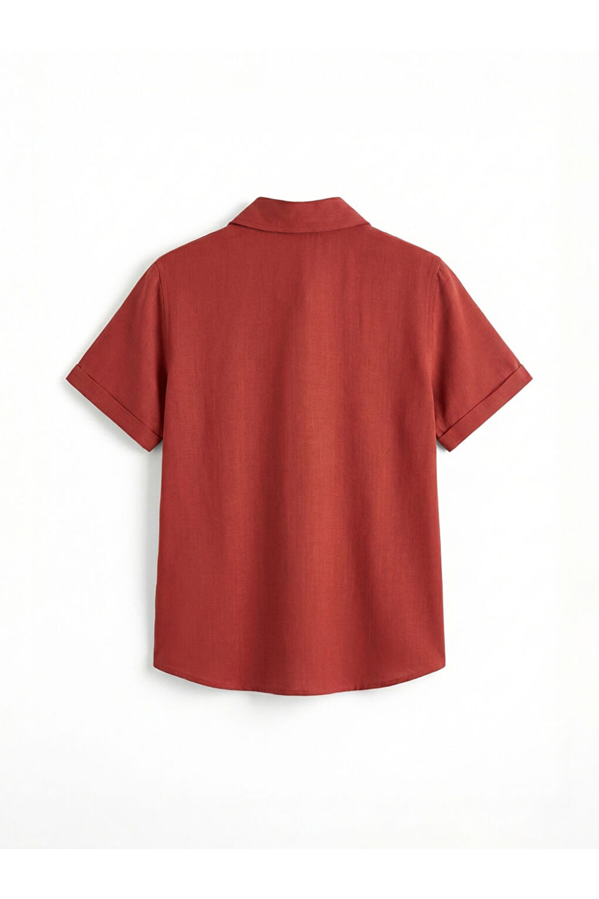 LC Waikiki Kırmızı Basic Kısa Kollu Erkek Çocuk Gömlek fotoğrafı 2 (önizleme)