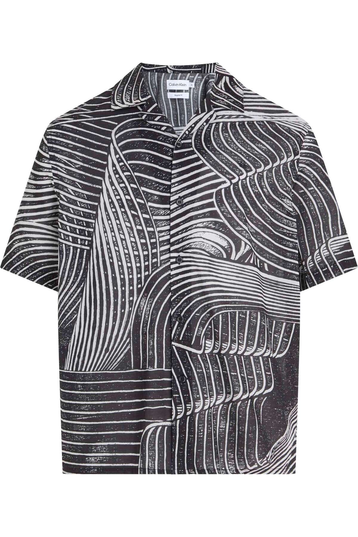 کلوین کلاین پیراهن مردانه طرح ریزورت، خاکستری 0GL