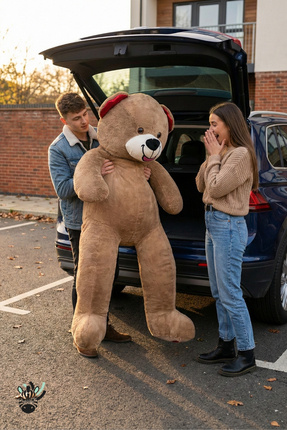 Zebra Toys Sevimli Kahverengi Dev Boy Peluş Ayı – Çocuklar & Sevgililer İçin ...