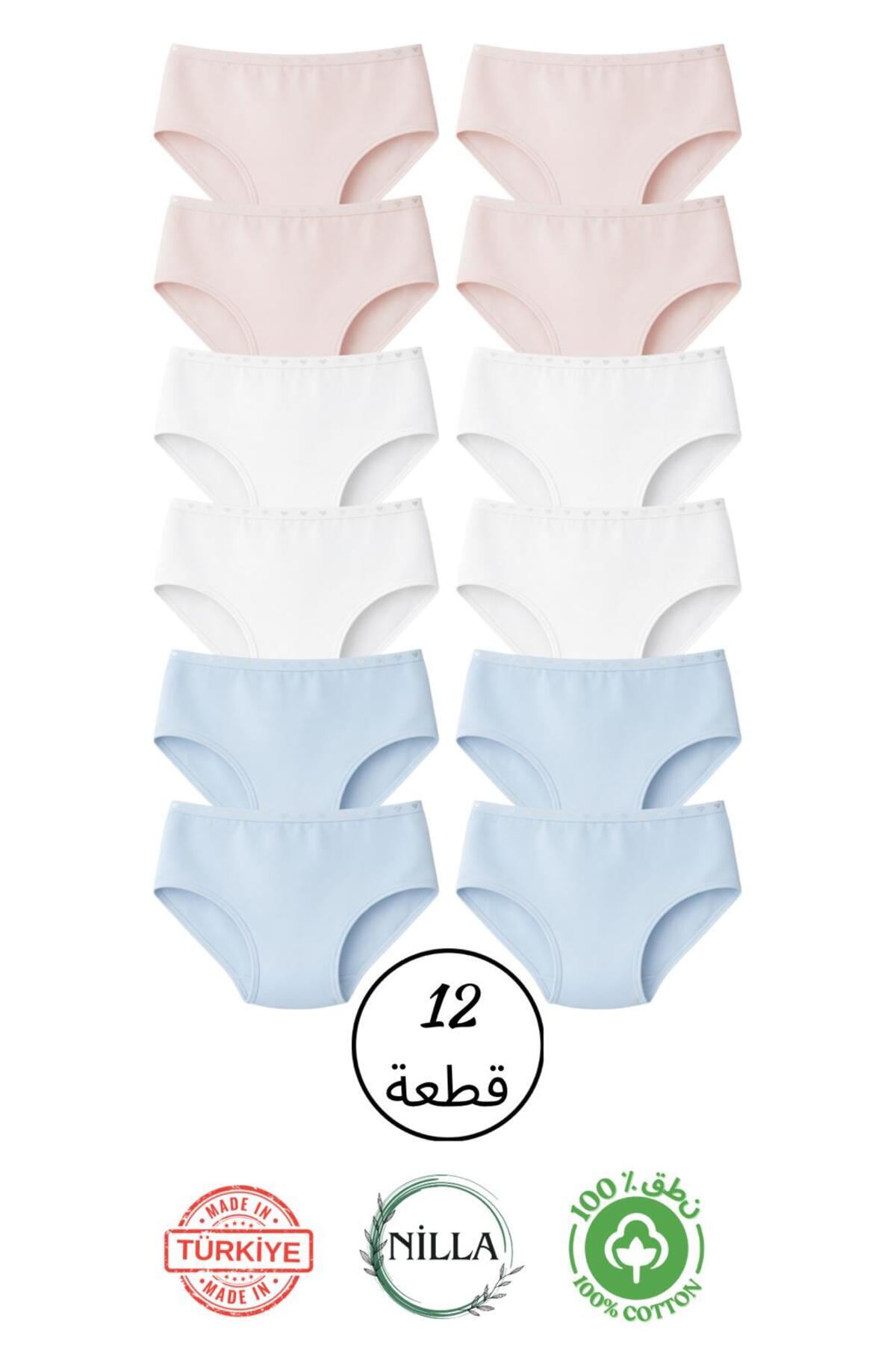 Roft & Pink 12-Pack Women's'Exclusive Heart Series' Colorful 100% Cotton High...