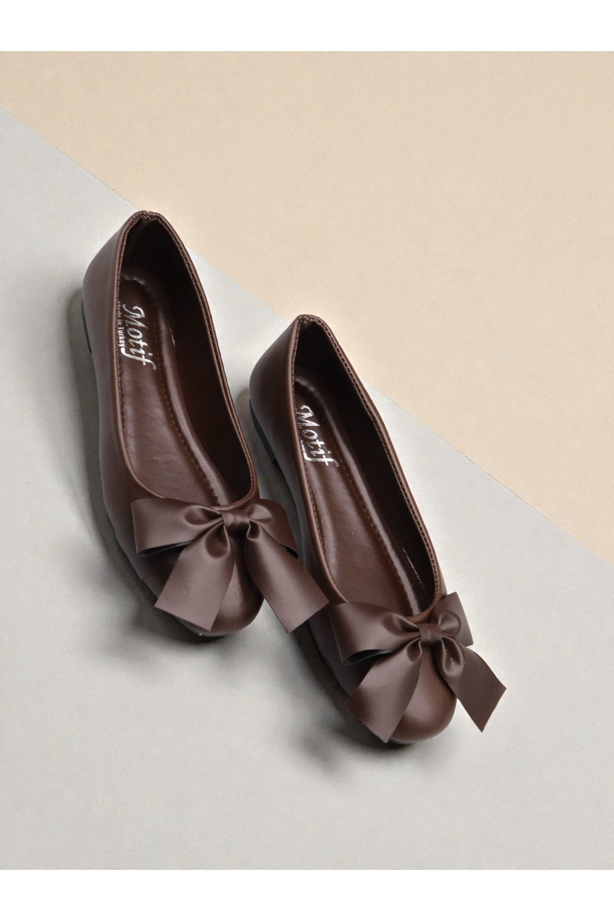 HFKY  Yuvarlak Burun Kurdele Detaylı Babet - Görsel 3