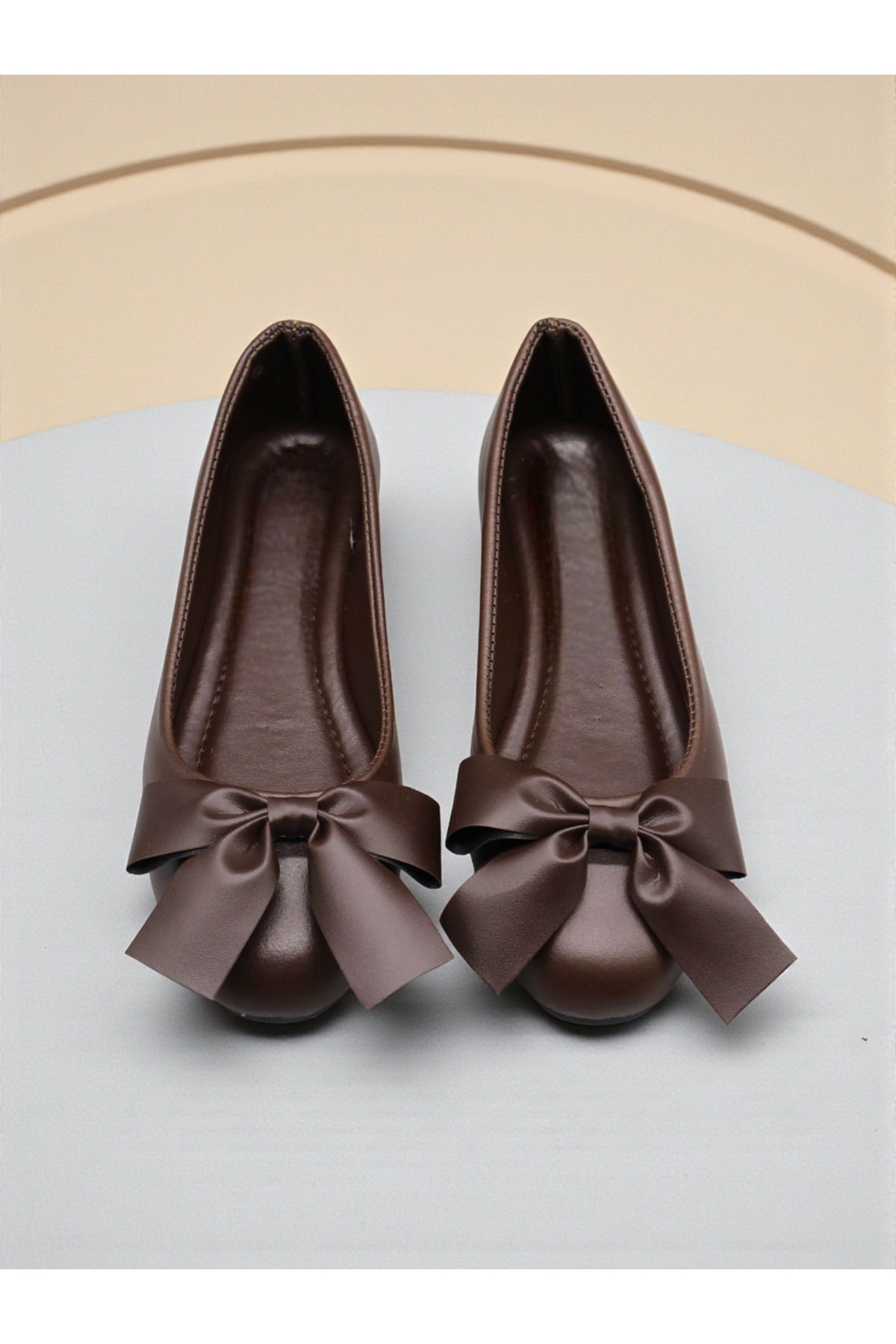 HFKY  Yuvarlak Burun Kurdele Detaylı Babet - Görsel 2