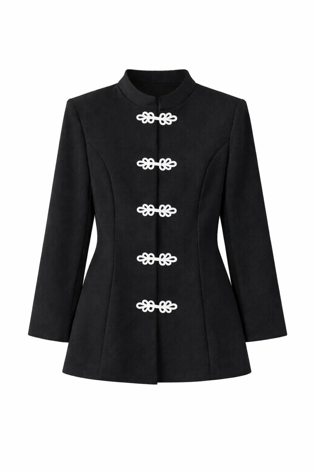 HAZELANNA Contrast Black Napoleon Jacket- Trendyol
