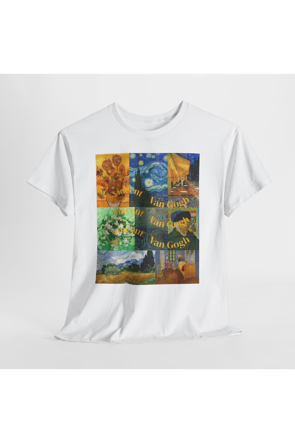 FALAVİ  Vincent Van Gogh Tabloları Baskılı Tişört - Görsel 2