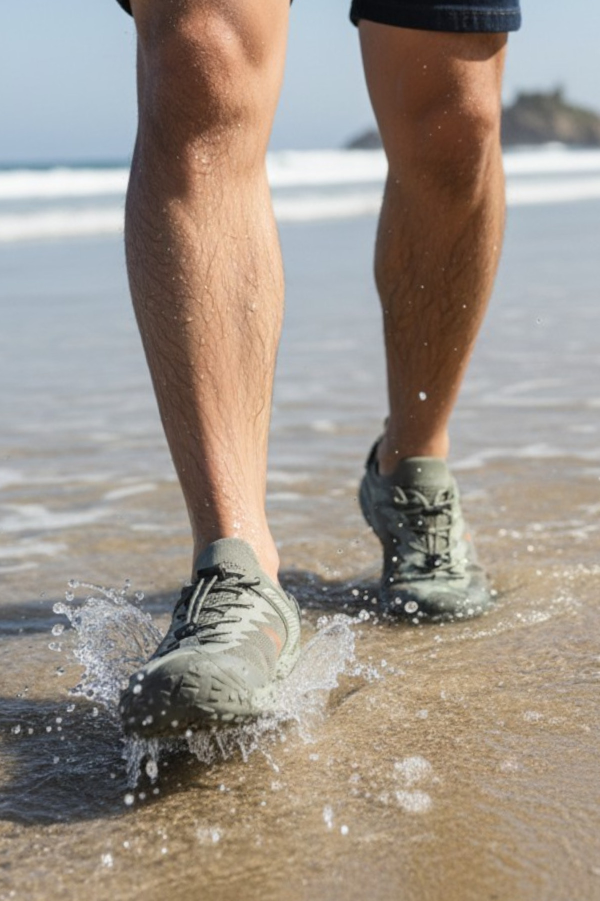 HUMTTO Outdoor Aqua Deniz Plaj Erkek Haki Yeşil Spor Ayakkabı görsel 7