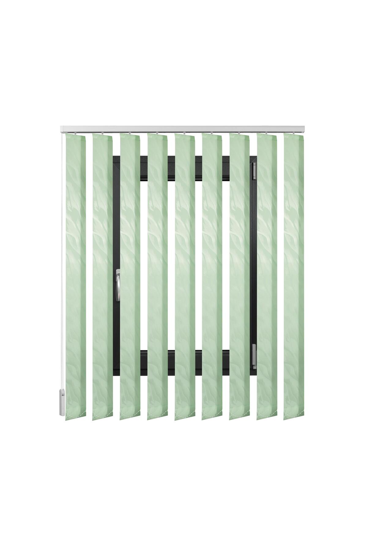 MC&A Amenajari Jaluzele Verticale Textile , Verde Pal , L 145 Cm X H 100 Cm - Single Dimension