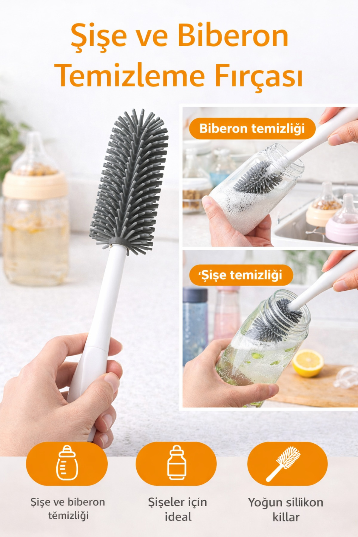 Mode Cool Şişe ve Biberon Temizleme Fırçası fotoğrafı 4 (önizleme)