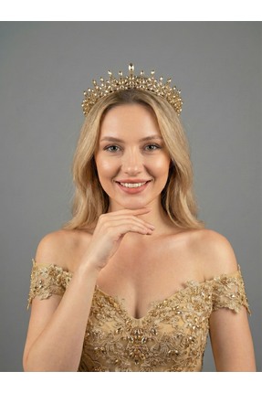 Magic Tiara Kristal Taşlı Zarif Gelin Tacı - Işıltılı Düğün Saç Aksesuarı