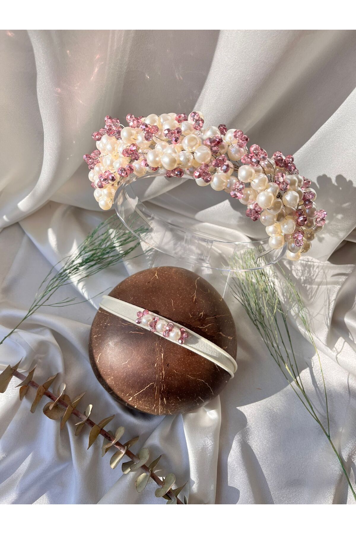 Miniko Butik El Yapımı Anne ve Bebek Yenidoğan Seti, Kız Bebek ve Anne Tacı Lohusa Seti fotoğrafı 3 (önizleme)