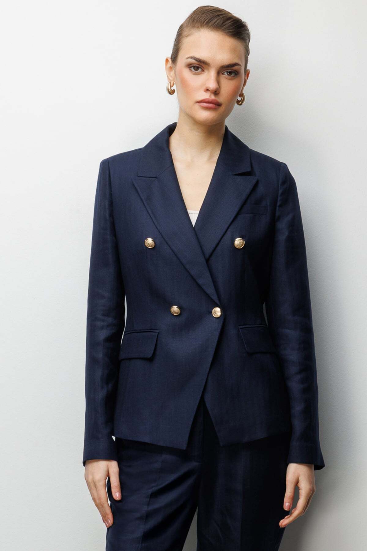 Wrap Collar Jacket with Cover Pocket