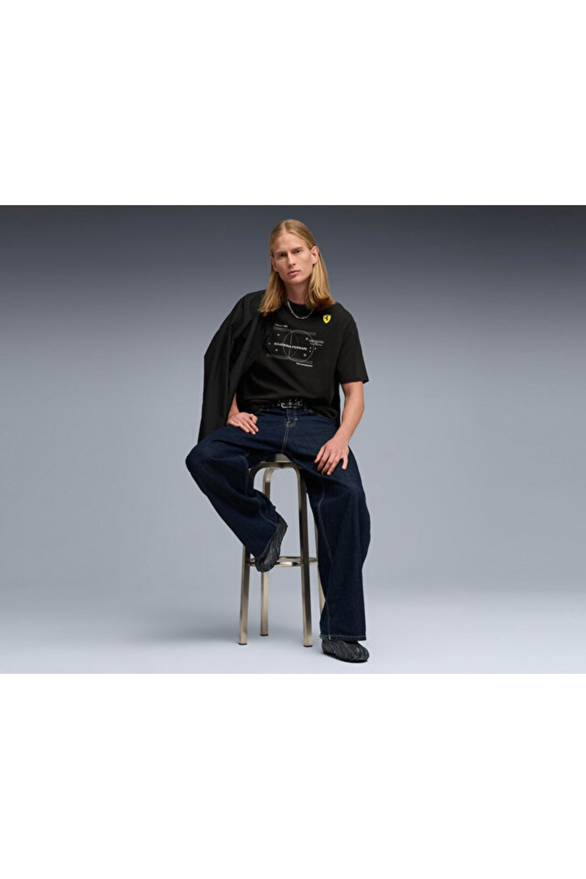 Puma Ferrari Premium Tee Erkek Günlük Tişört 63423101 Siyah görsel 5