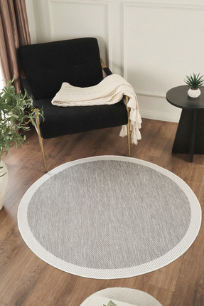 Konfor Halı Sisalux 3087 Gri Beyaz Sisal Dokuma Jüt Kilim Hav Toz Vermez Halı...