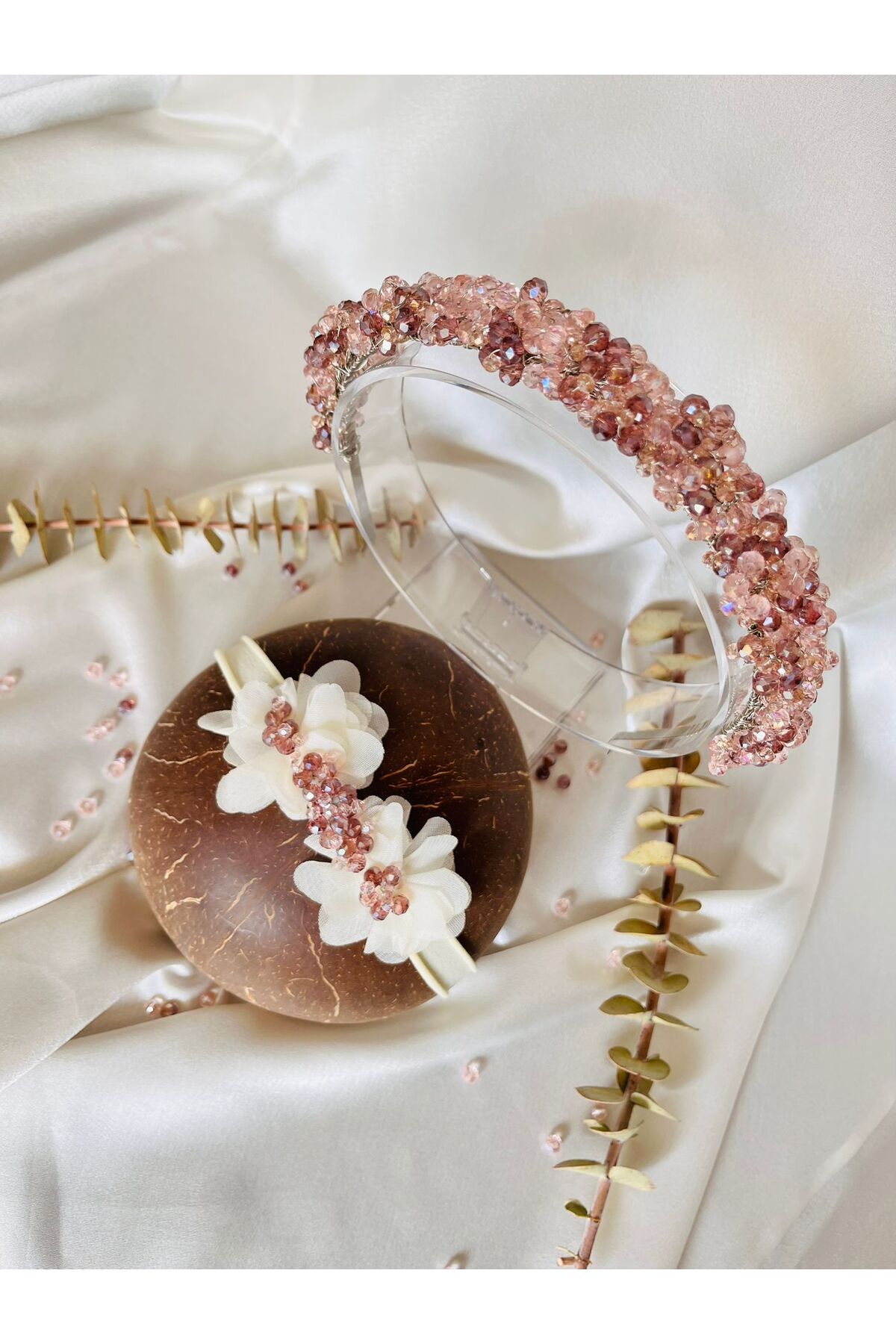 Miniko Butik El Yapımı Anne ve Bebek Yenidoğan Seti, Kız Bebek ve Anne Tacı Lohusa Seti fotoğrafı 2 (önizleme)