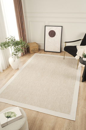 Konfor Halı Sisalux 3085 Bej Krem Sisal Dokuma Jüt Kilim Hav Toz Vermez Halı ...