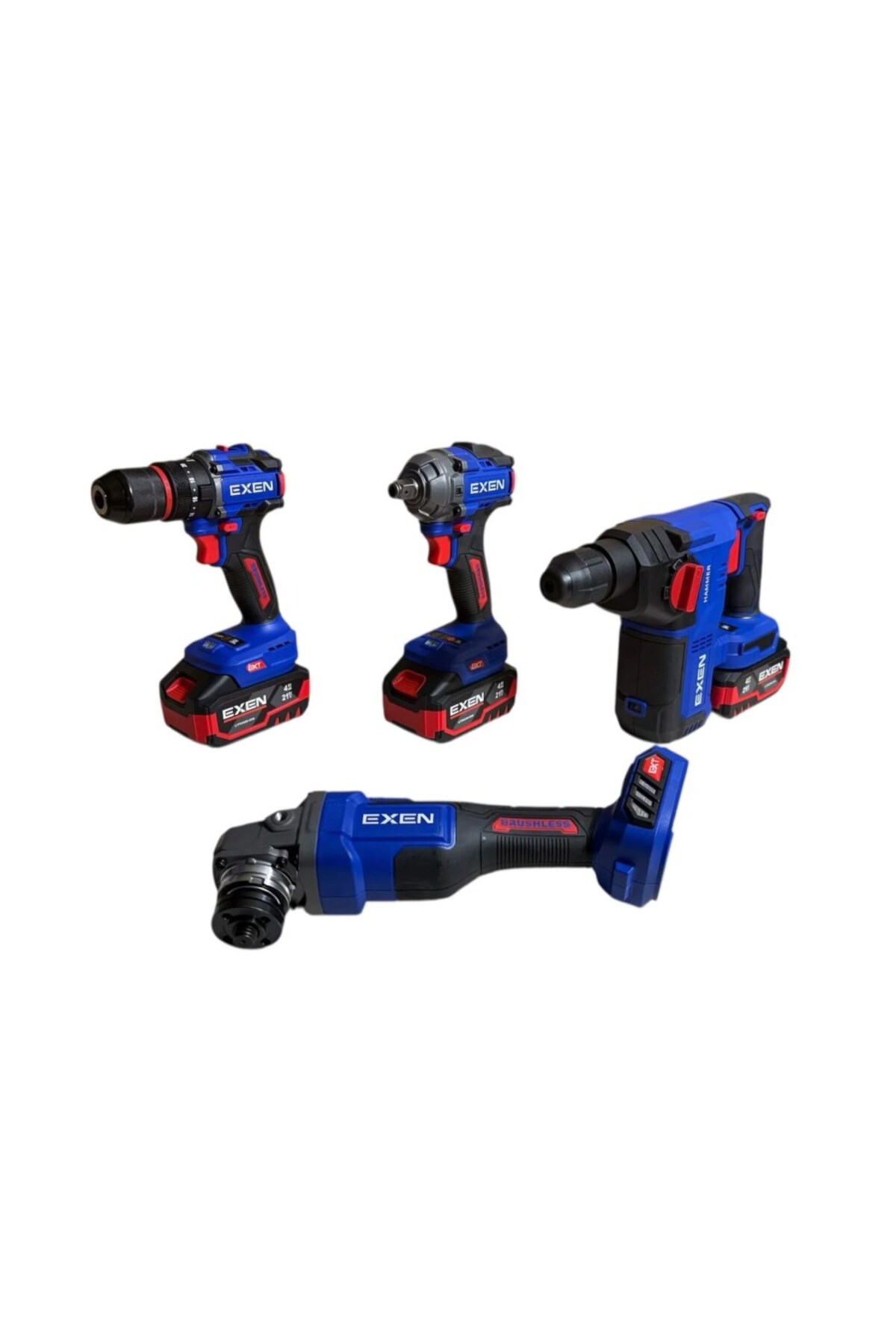 EXEN EN 404 SET - 21V 4Ah Kömürsüz Şarjlı Makina 4'lü Set - Fiyatı