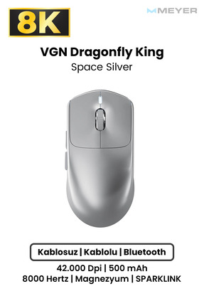 Meyer Gaming VGN Dragonfly King 8K Magnezyum Kablosuz Gaming Mouse