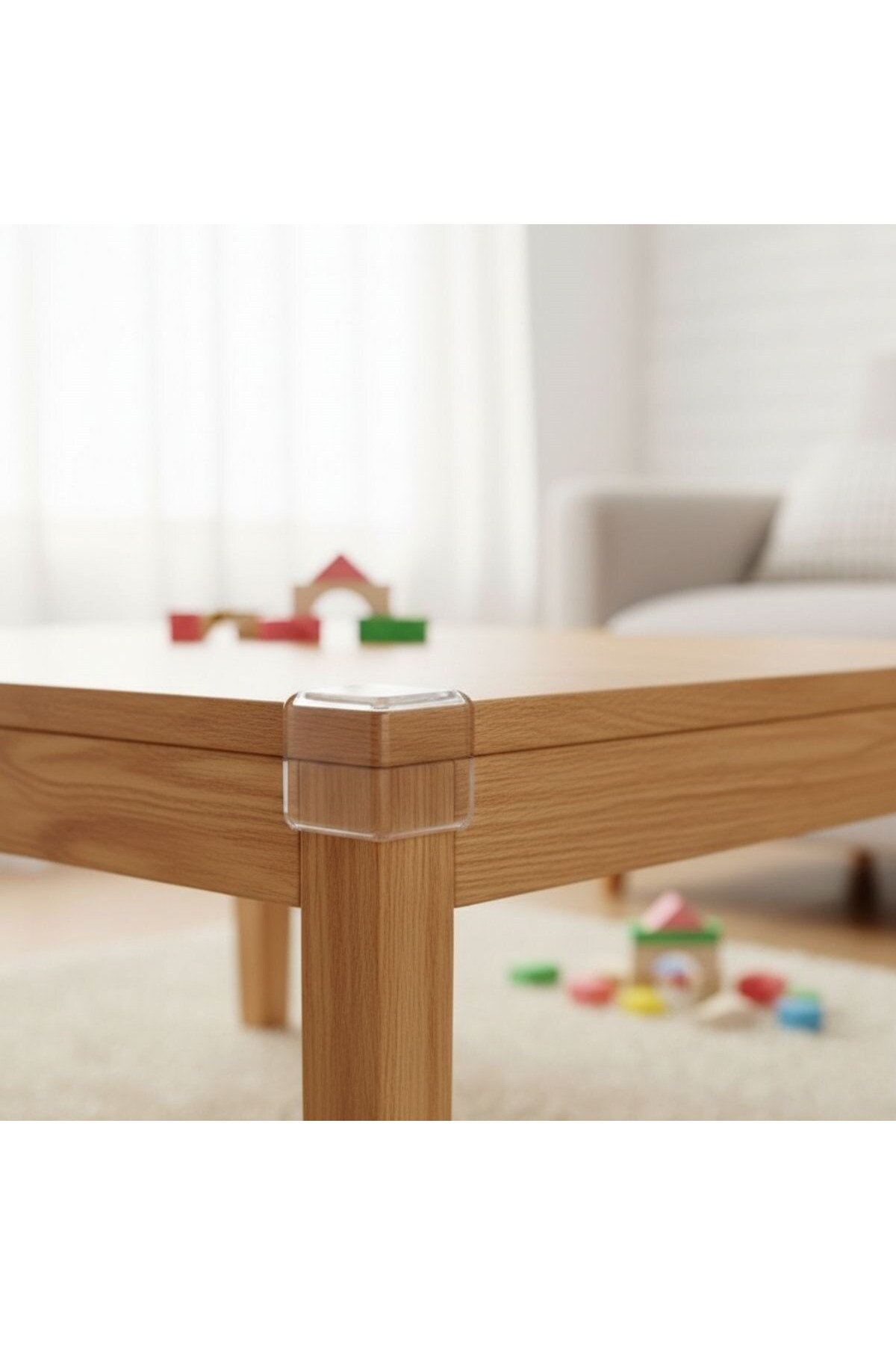 Leyaton BUFFER® 4 Adet Kendiliğinden 3M Yapışkanlı Yumuşak ve Esnek Yapıda Sehpa,Masa,Dolap Köşe Koruyucu Ap fotoğrafı 3 (önizleme)