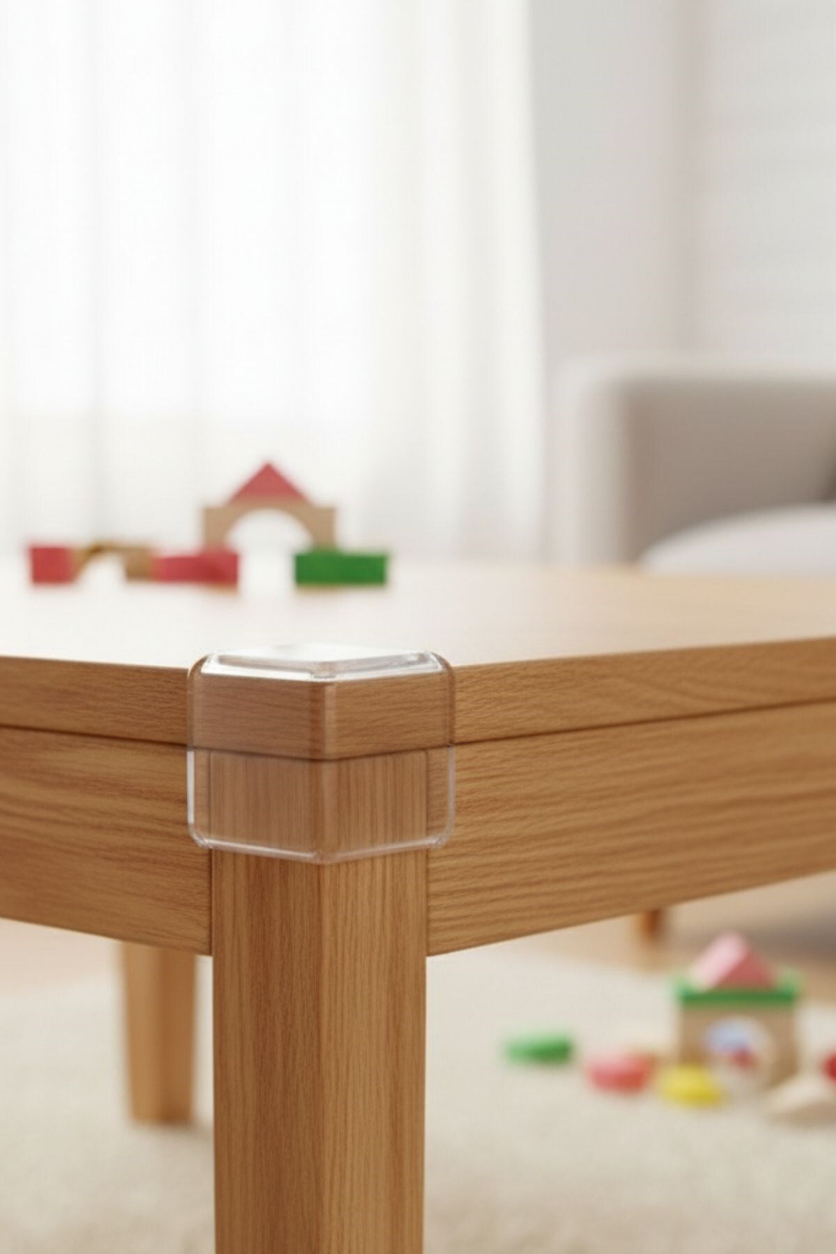 Leyaton BUFFER® 4 Adet Kendiliğinden 3M Yapışkanlı Yumuşak ve Esnek Yapıda Sehpa,Masa,Dolap Köşe Koruyucu Ap fotoğrafı 5 (önizleme)