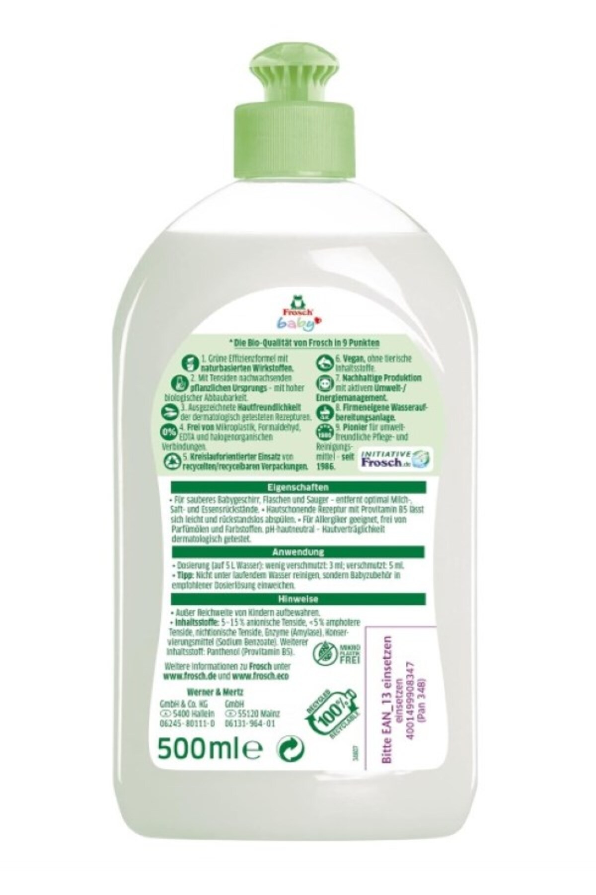 Frosch Emzik Ve Biberon Deterjanı 500 Ml x 2 Adet fotoğrafı 4 (önizleme)