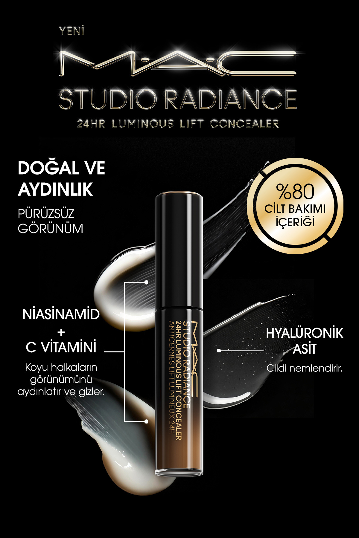 کانسیلر لیفت 24 ساعته Luminous Lift Studio Radiance - کانسیلر سرم با محتوای مراقبت از پوست 11 میلی لیتر - NC10 4