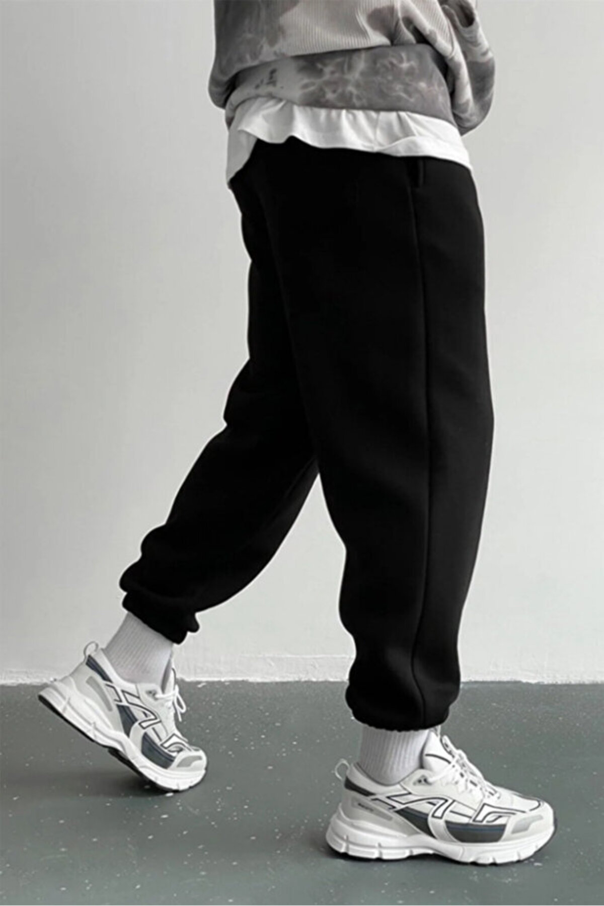 prtnc protonic  Erkek 3 iplik Eşofman Altı Stussy Baskılı Paçası Lastikli Kışlık - Görsel 3