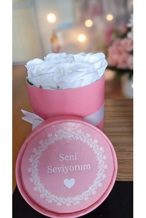 umbera-flowers Hediye Çiçek Sevgililer Günü Şık Zarif Kalıcı Silindir Kutuda ...