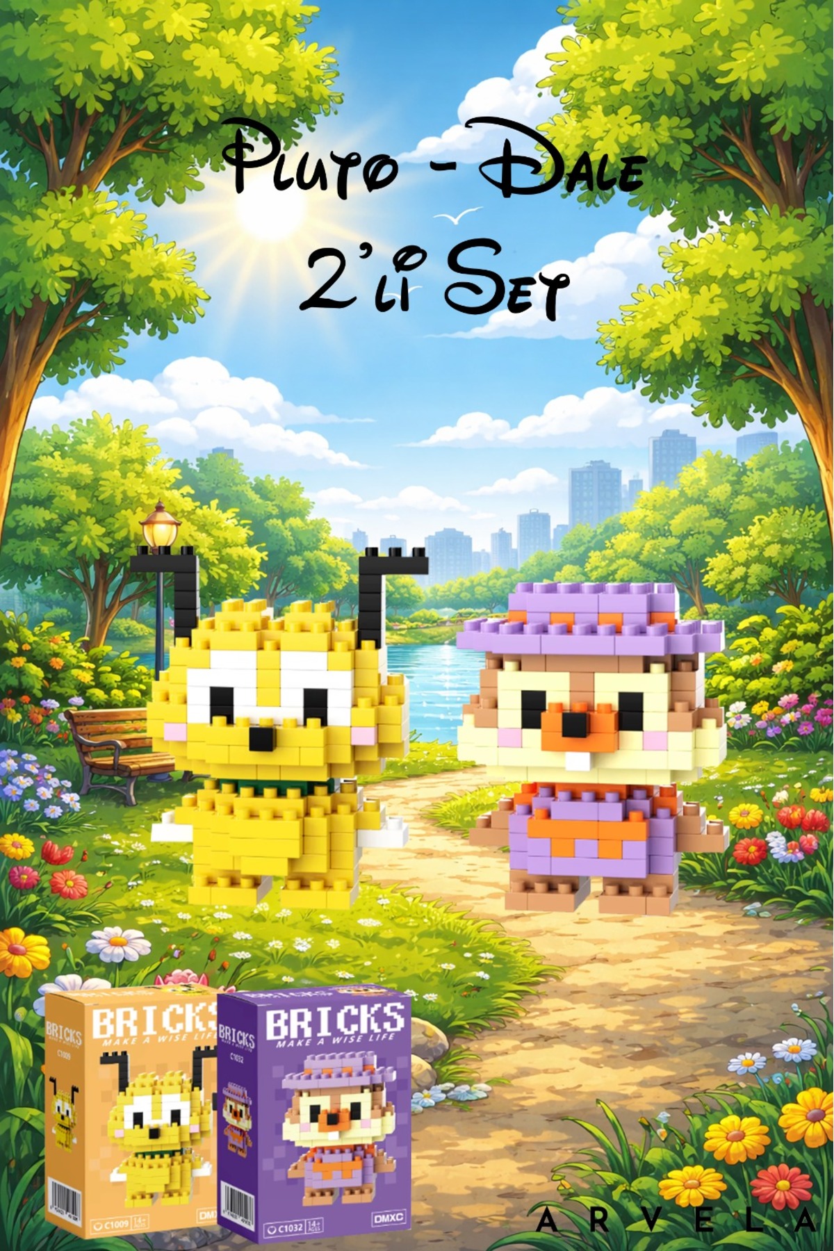 Arvela Bricks Dale & Pluto Figür Seti - Koleksiyon - Fiyatı, Yorumları