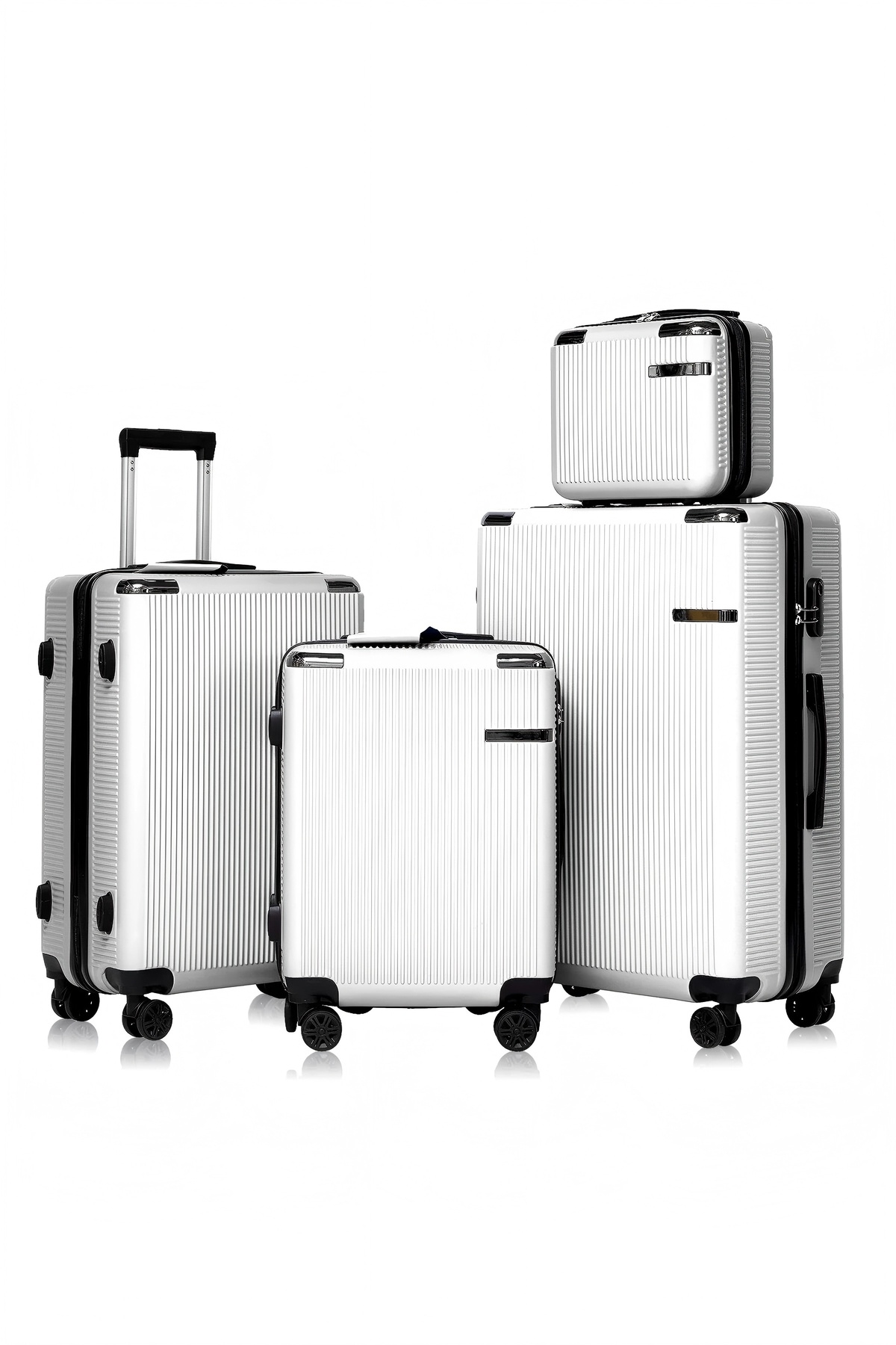 Kingon مجموعة حقائب سفر، 4 قطع (14"، 20"، 24"، 28 بوصة)، حقيبة سفر صلبة من ال...