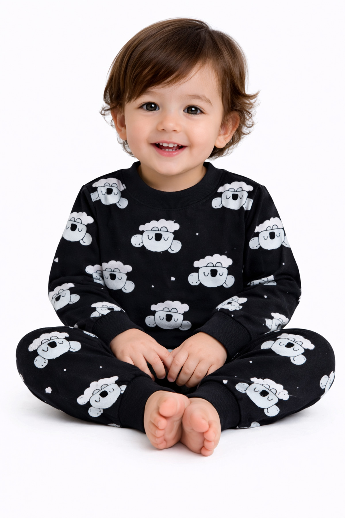 Oz Baby Unisex Bebek ve Çocuk Takımı 1-4 Yaş Mikro Süet Dört Mevsim Alt Üst Pijama Eşofman
