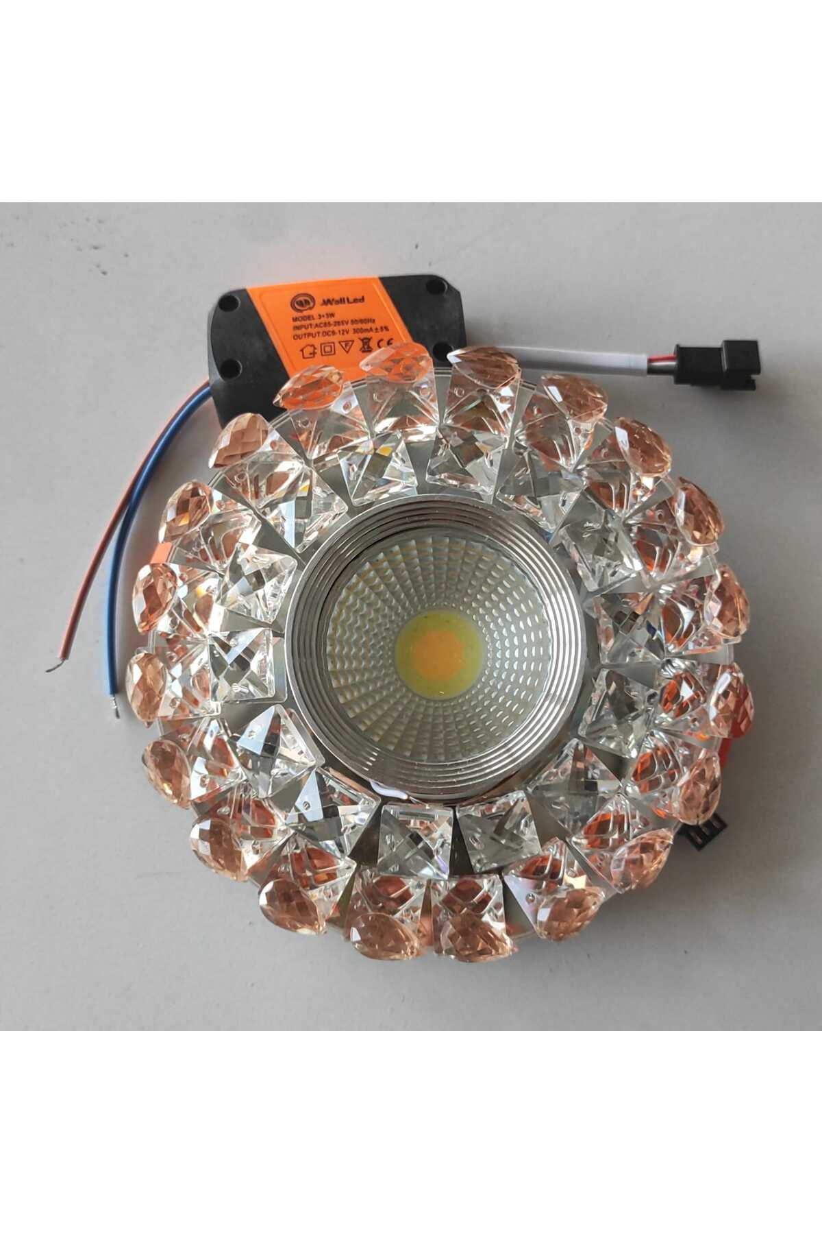 welle Wally Led 5W Kristal Cam Panel Spot - Modern ve Estetik