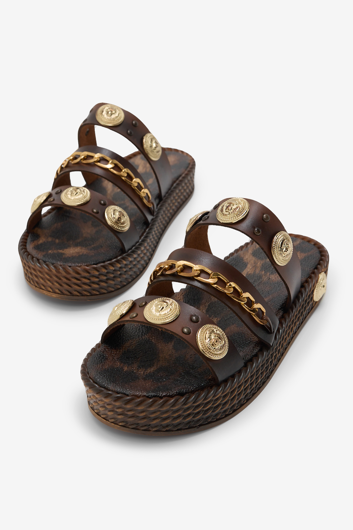 Tonny Black  Kadın Taba Poli Taban Aksesuar Detaylı Terlik - Görsel 5