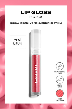 Gaddot Brisk Lip Gloss - Işıltılı Soğuk Pembe Dudak Parlatıcısı