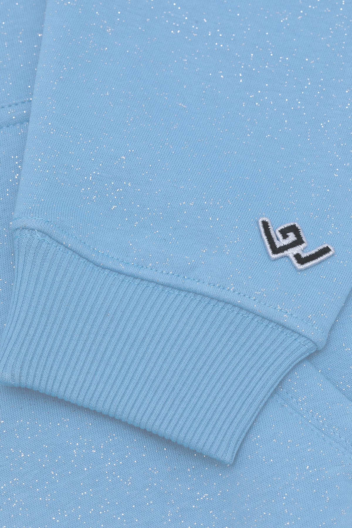 Cos Weirdos  AQUA shiny simli zipped hoodie fermuarlı sweatshirt - Görsel 4