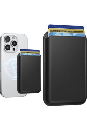CaseHub Magsafe Cüzdan Mıknatıslı Deri Kartlık Tüm Telefon Modelleriyle Uyuml...