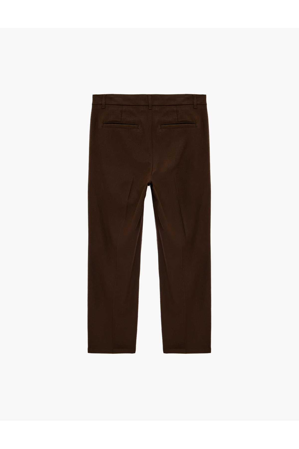 Regular Fit Viskon Karışımlı Cepli Düğmeli Pileli Kumaş Pantolon — قهوه‌ای 6SAM40029NW — تصویر 4 از 5