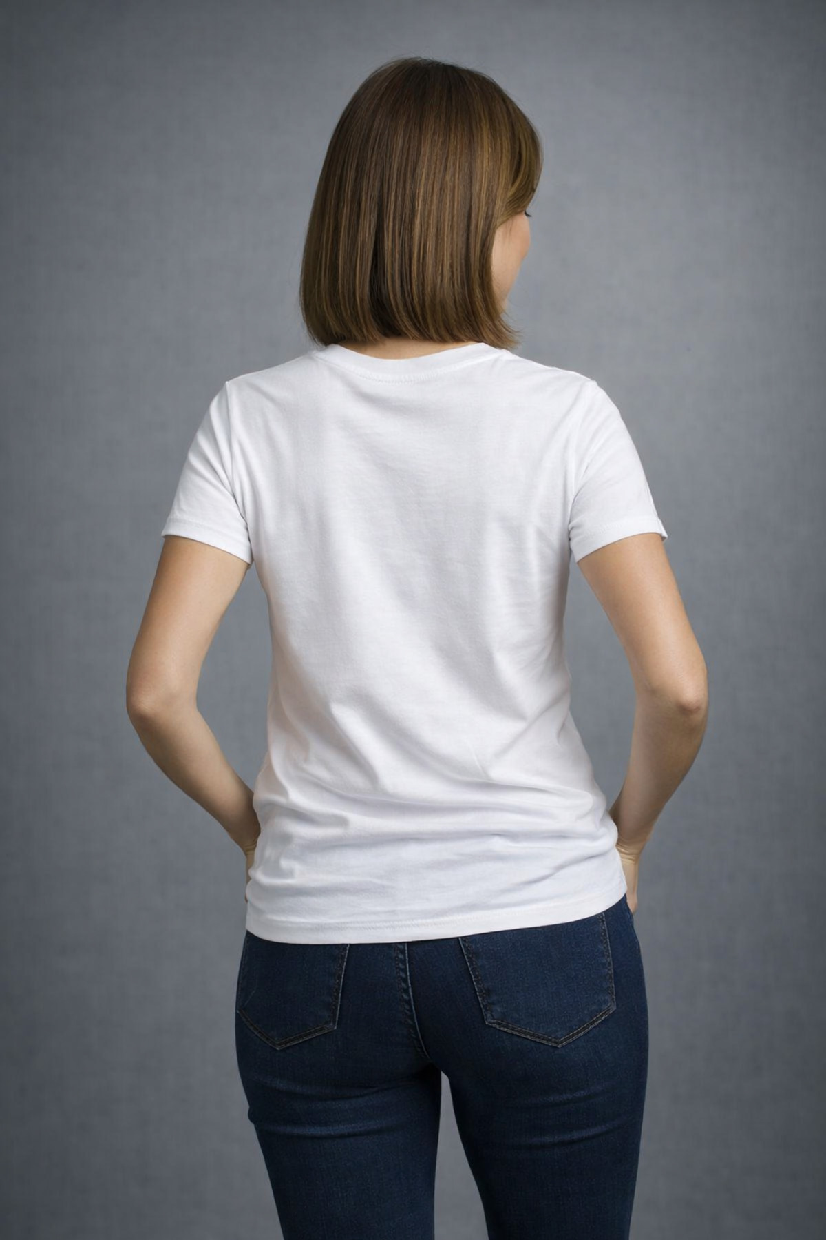 buğlem collection  Kadın Basic %100 Pamuk Süprem Tişört – Bisiklet Yaka Rahat Kalıp - Görsel 2