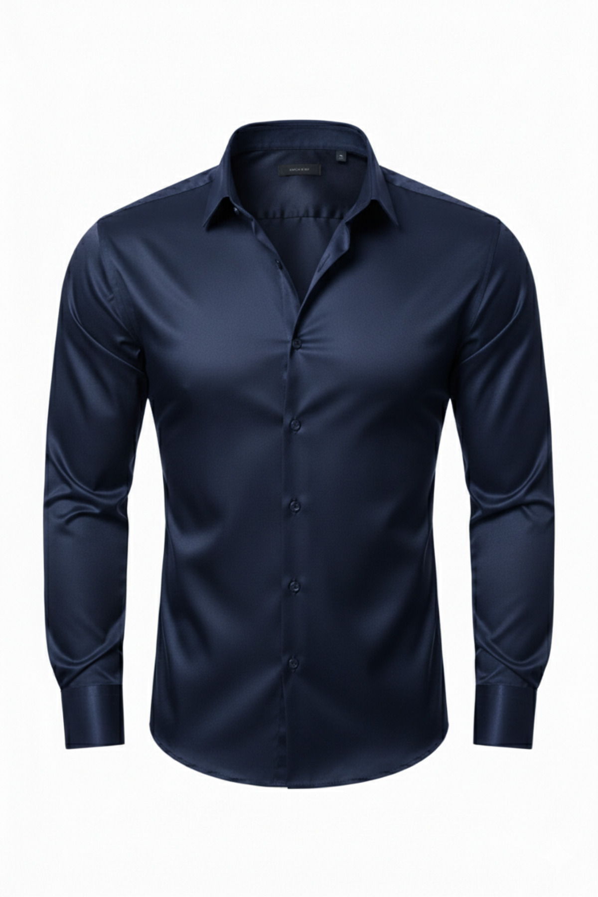 viyamen Erkek Slim Fit Klasik Saten Gömlek görsel 3