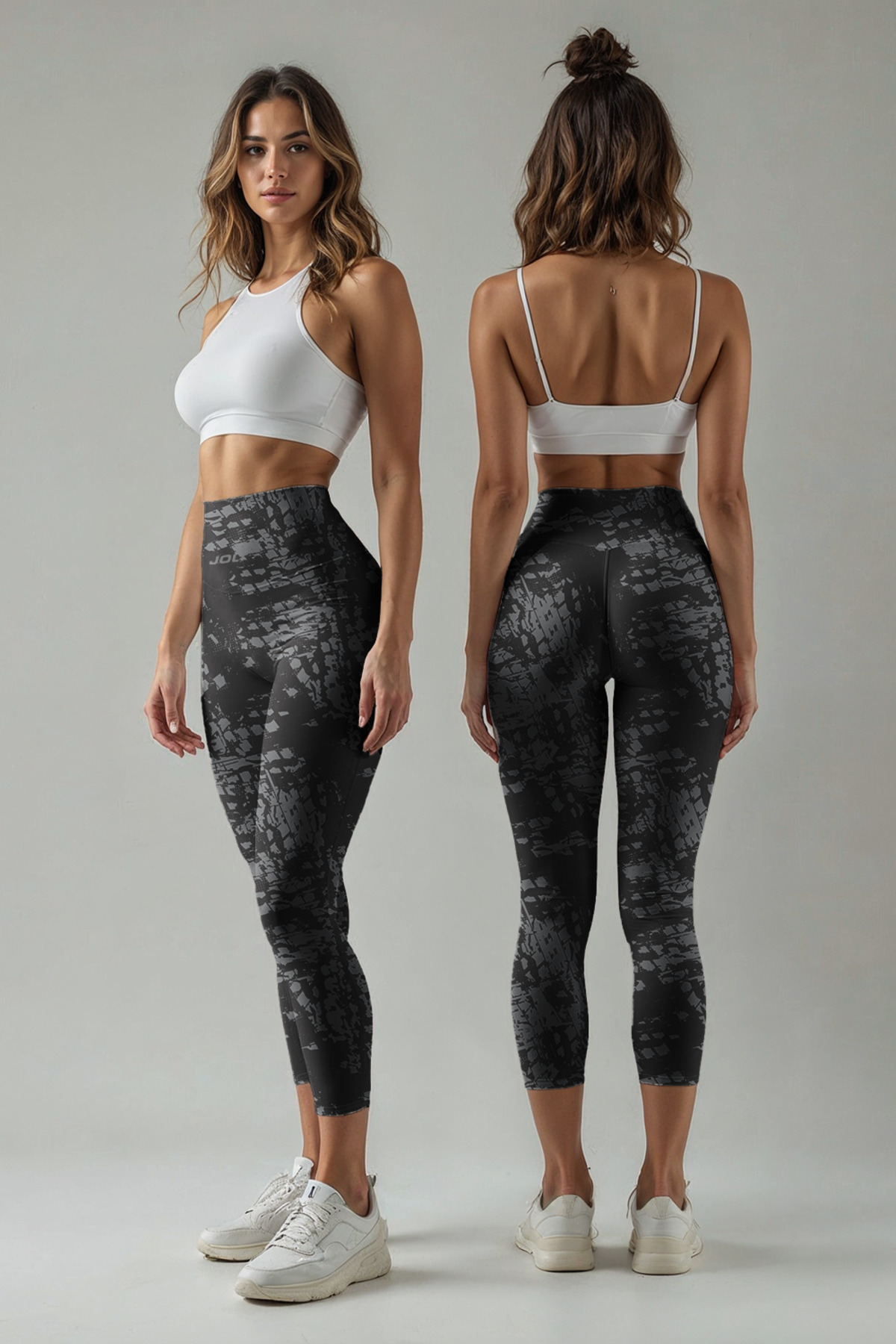 JOLT SPORT Kadın Yüksek Bel Desenli Uzun Spor Taytı Model No : 076 görsel 2