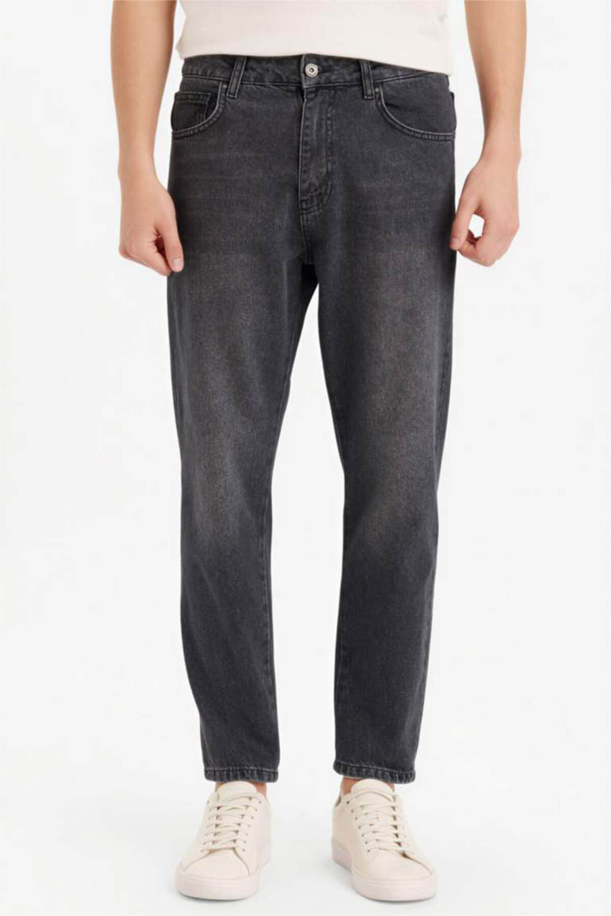 DeFacto %100 Pamuk 90's Slim Fit Jean Pantolon F8999AX26SP görsel 3