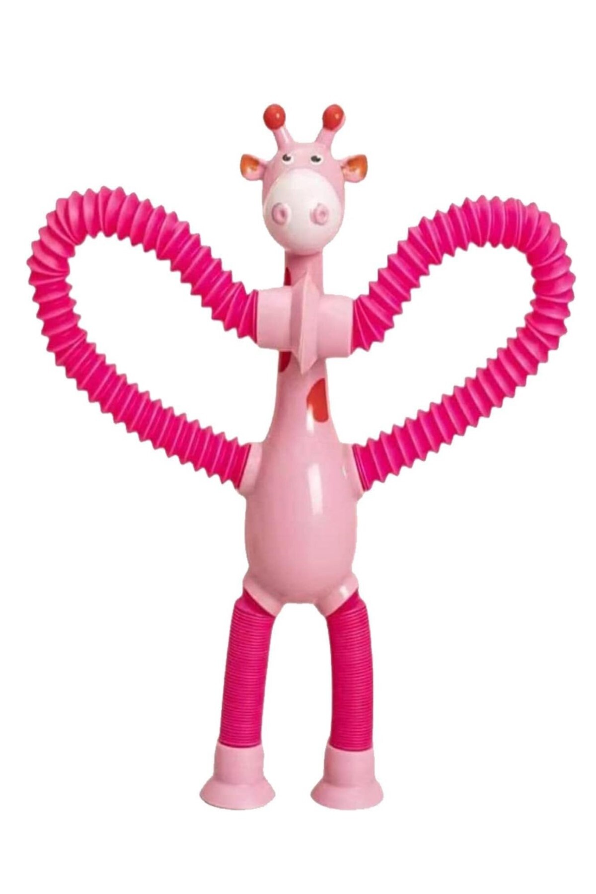 Hyd Vantuzlu Zürafa Duyusal Eğitici Oyuncak Uzayan Boru Zurafa Teleskopik Yapışkanlı 1 Adet Pembe fotoğrafı 5 (önizleme)