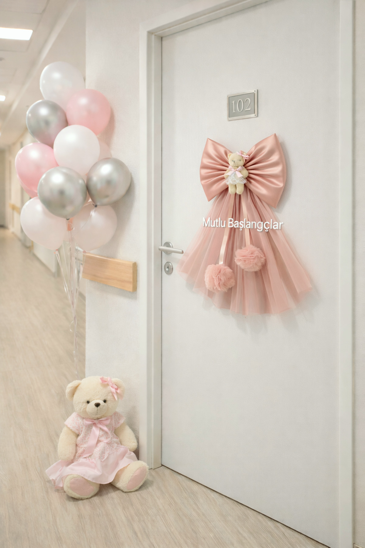 Hospital Room Door Ornament,Baby Door Ornament,Crib Ornament,Incubator Bow