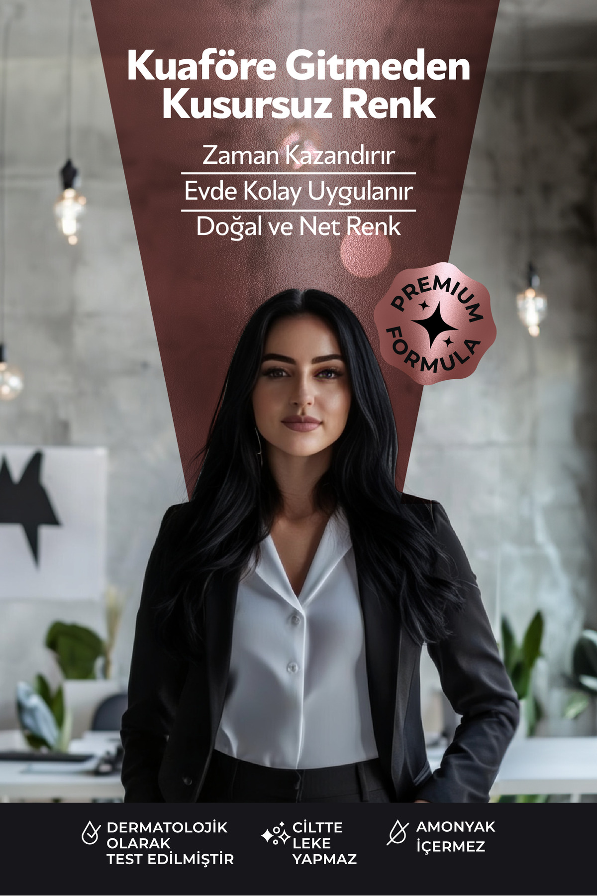 Expert Woman Black Hair Color / Siyah / Kadınlara Özel Yeni Formül / Doğal Görünüm - Ürün görseli
