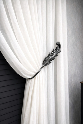 İNCİLİFE Yaprak Desenli Hayalet Kol Bağı Antrasit (Duvar Delme Gerektirmeyen ...